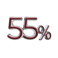 55 percent 3D render transparent background png