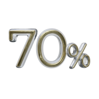 70 percent 3D render transparent background png