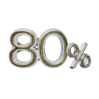 80 percent 3D render transparent background png