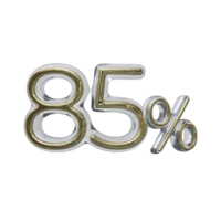 85 percent 3D render transparent background png