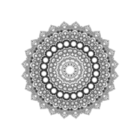 mandala decorative and ornamental design for coloring page, greeting card, invitation, tattoo png