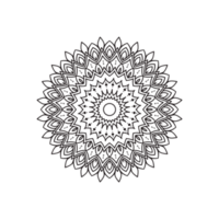 mandala decorative and ornamental design for coloring page, greeting card, invitation, tattoo png
