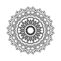 mandala decorative and ornamental design for coloring page, greeting card, invitation, tattoo png