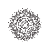 mandala decorative and ornamental design for coloring page, greeting card, invitation, tattoo png