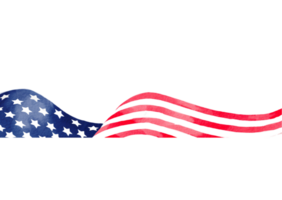 Etats-Unis drapeau avec aquarelle brosse peindre texturé png