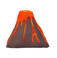 Volcano Mountain isolated on a Transparent Background png