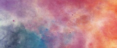 Abstract colorful watercolor background. Colorful acrylic watercolor grunge paint background. Outer space. Frost and lights background. Nebula and stars in space photo