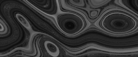 Abstract flowing liquid curve line in grey silver black metallic. Glossy pattern cool background textures. Beautiful drawing with the divorces and wavy lines in gray tones. Beautiful Marbling. Marble photo