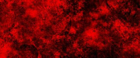 Burning coals and crack surface. Black and red rock stone background. Dark red horror scary background. Old wall texture cement black red background. Red grunge textured stone wall background. photo