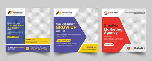 Professional Flyer for Corporate Inc Free Vector Digital marketing agency social media post template Corporate Promotion Social Media Web Banner Pro Vector Law Firm company  business Postcard template