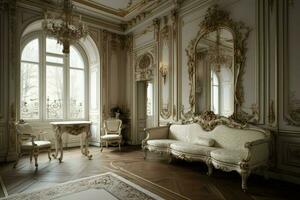 Baroque interior luxury. Generate Ai photo