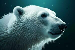 White polar bear. Generate Ai photo