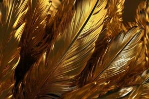 oro plumas antecedentes naturaleza. generar ai foto