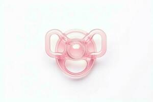 Pink baby pacifier. Generate Ai photo