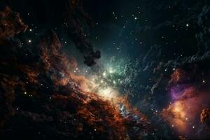 cósmico galaxia antecedentes noche. generar ai foto
