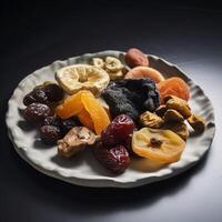 A plate of dry fruits photo