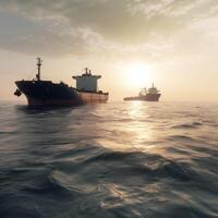 A ship in a ocean photo