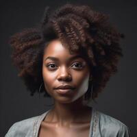 A black women with a natural hairstyle photo