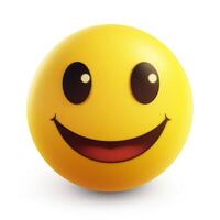 un emoticon con un sonriente cara ai generado foto