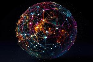 brain ball of neural networks futuristic representation Logo photo