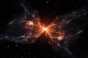 two massive star colliding with each in outer space photo