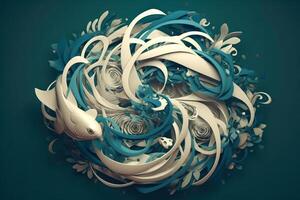 abstract sea product fish logo photo