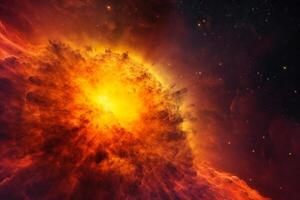 flare in the sun, fiery explosion in the universe photo
