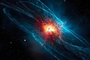 colorful energy supernova explosion in space abstract background photo