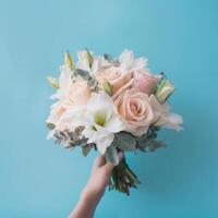 Cute wedding bouquet. Illustration photo