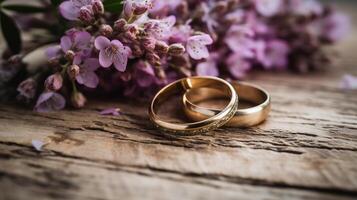 Wedding rings. Illustration photo