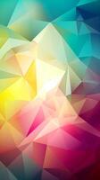 content, vertical Abstract rainbow background consisting of colored triangles, polygonal colored background photo
