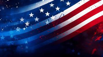 content, USA Veterans Day background. Illustration of an abstract grunge brushed flag with text. Template for a horizontal banner photo