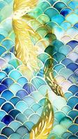 Mermaid background. Illustration photo