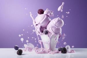 Ice cream background. Illustration photo