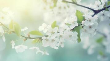 Spring blossom trees background. Illustration photo