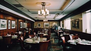 Luxury Restaurant Interior. Illustration photo