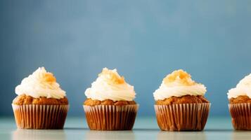 Carrot cupcake background. Illustration photo