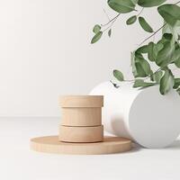 Abstract minimal scene with geometric podium platform Illustration photo