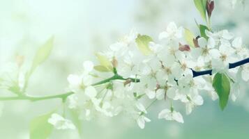 Spring blossom trees background. Illustration photo