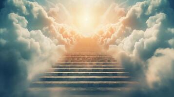 Stairs to heaven. Illustration photo