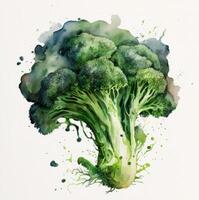 Broccoli watercolor. Illustration photo