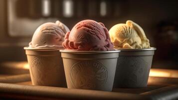 Ice cream background. Illustration photo