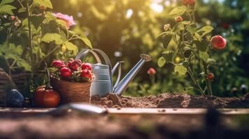 Gardening background. Illustration photo