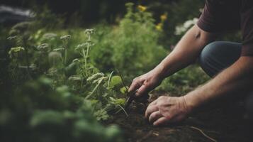 jardinería antecedentes. ilustración ai generativo foto