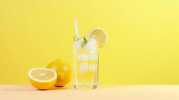 Cool lemonade background. Illustration photo