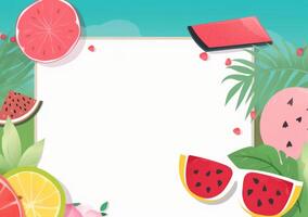 Summer party invitation template background. Illustration photo