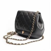 Black elegant small women's bag. Illustration photo