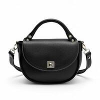 Black elegant small women's bag. Illustration photo