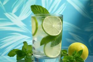 Mojito cocktail background. Illustration photo