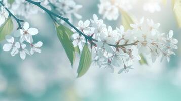 Spring blossom trees background. Illustration photo